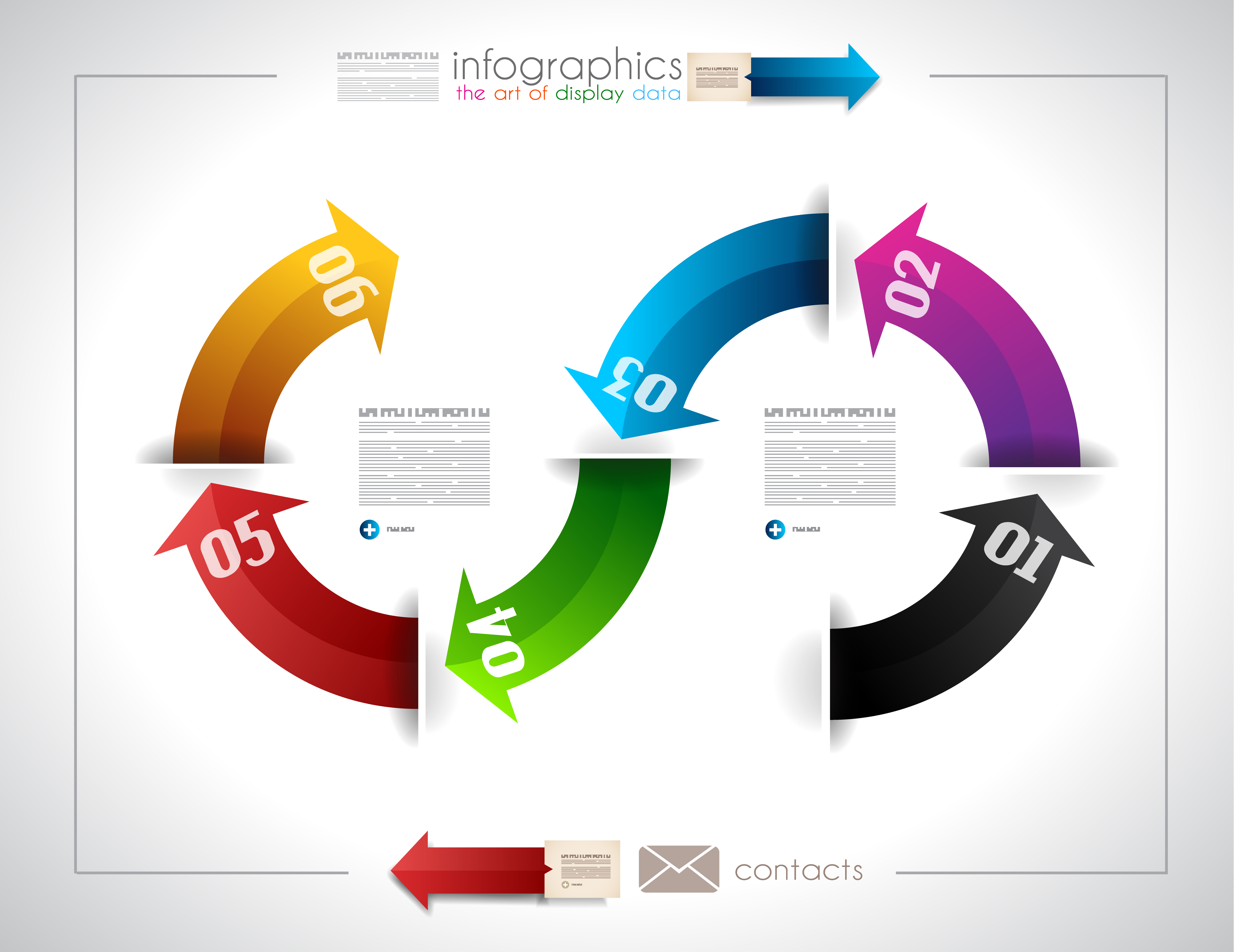 infographics with data design vector