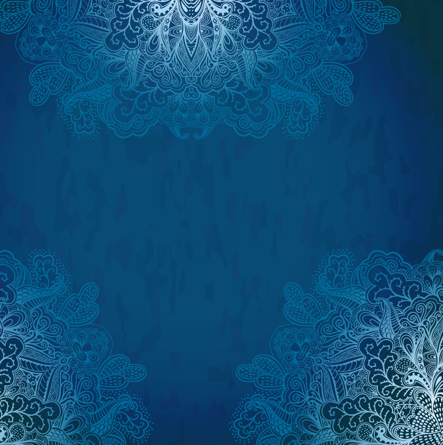 blue style vintage lace vector background