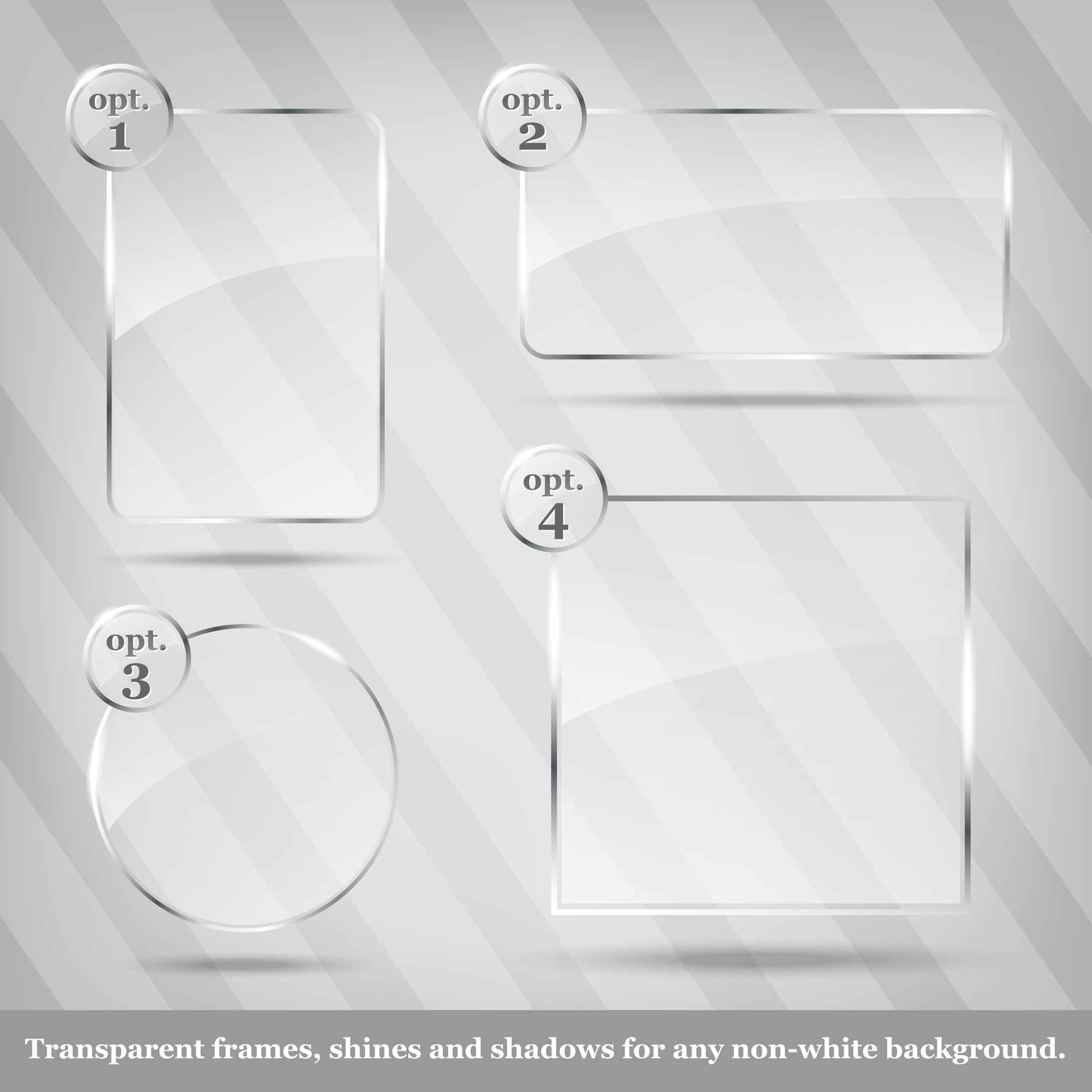 glass frames object vector