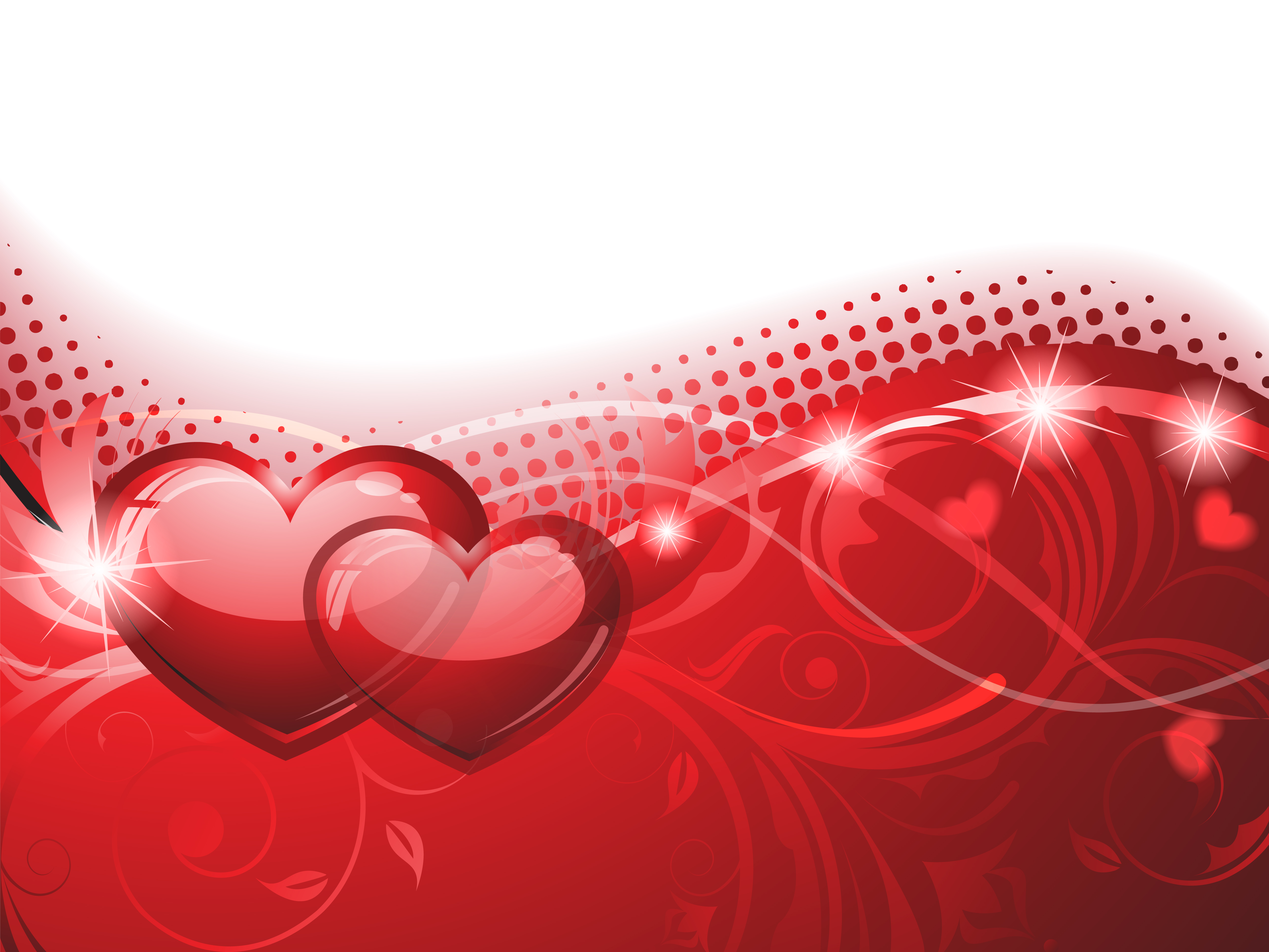 background and romantic hearts vector graphics