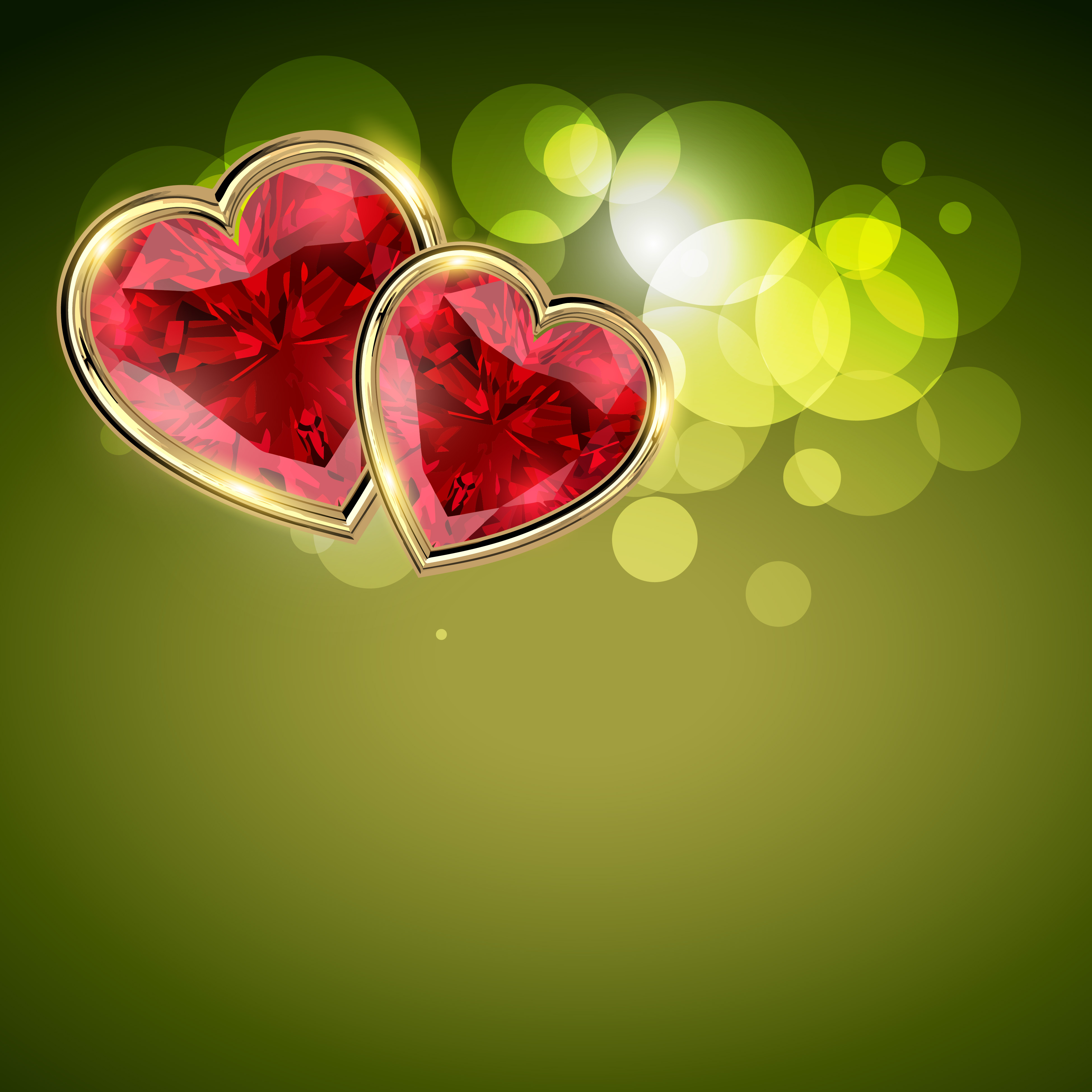 background and romantic hearts vector graphics