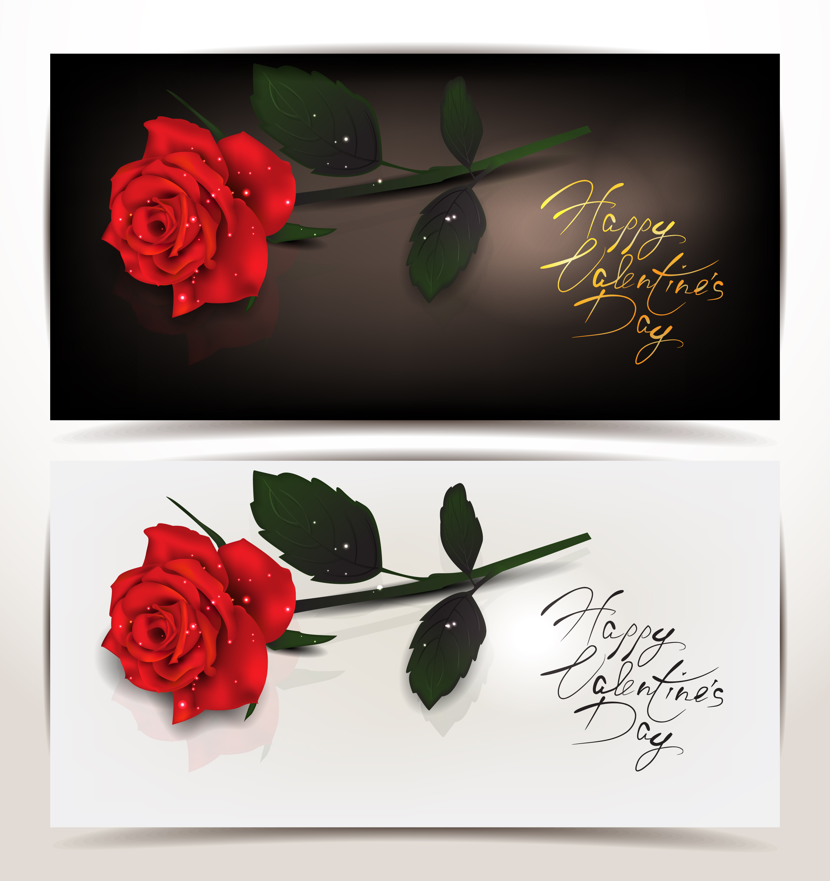 valentine day romantic banner vector