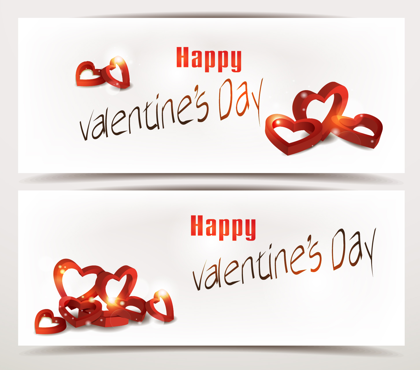 valentine day romantic banner vector