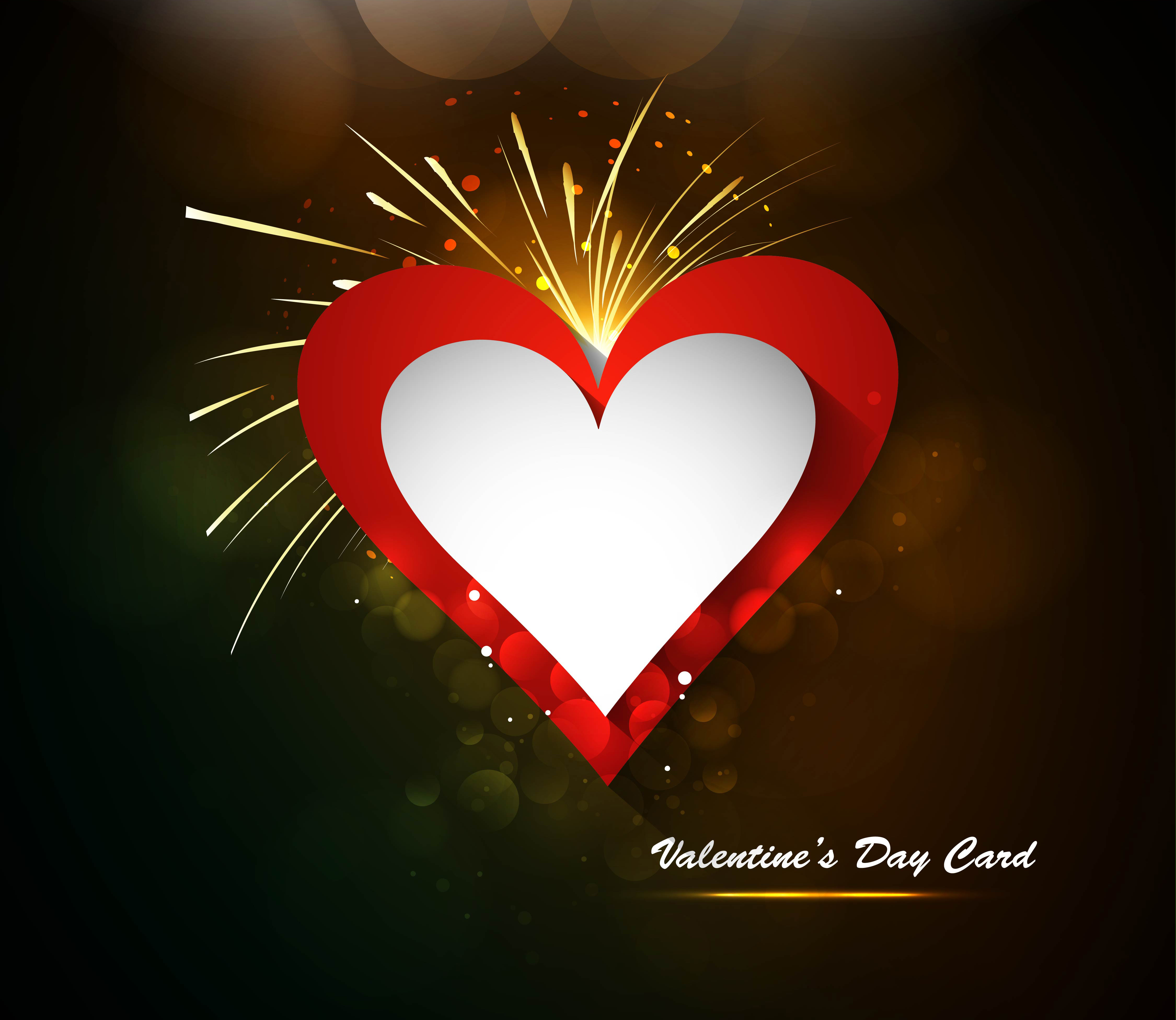 stylish valentine day card element vector