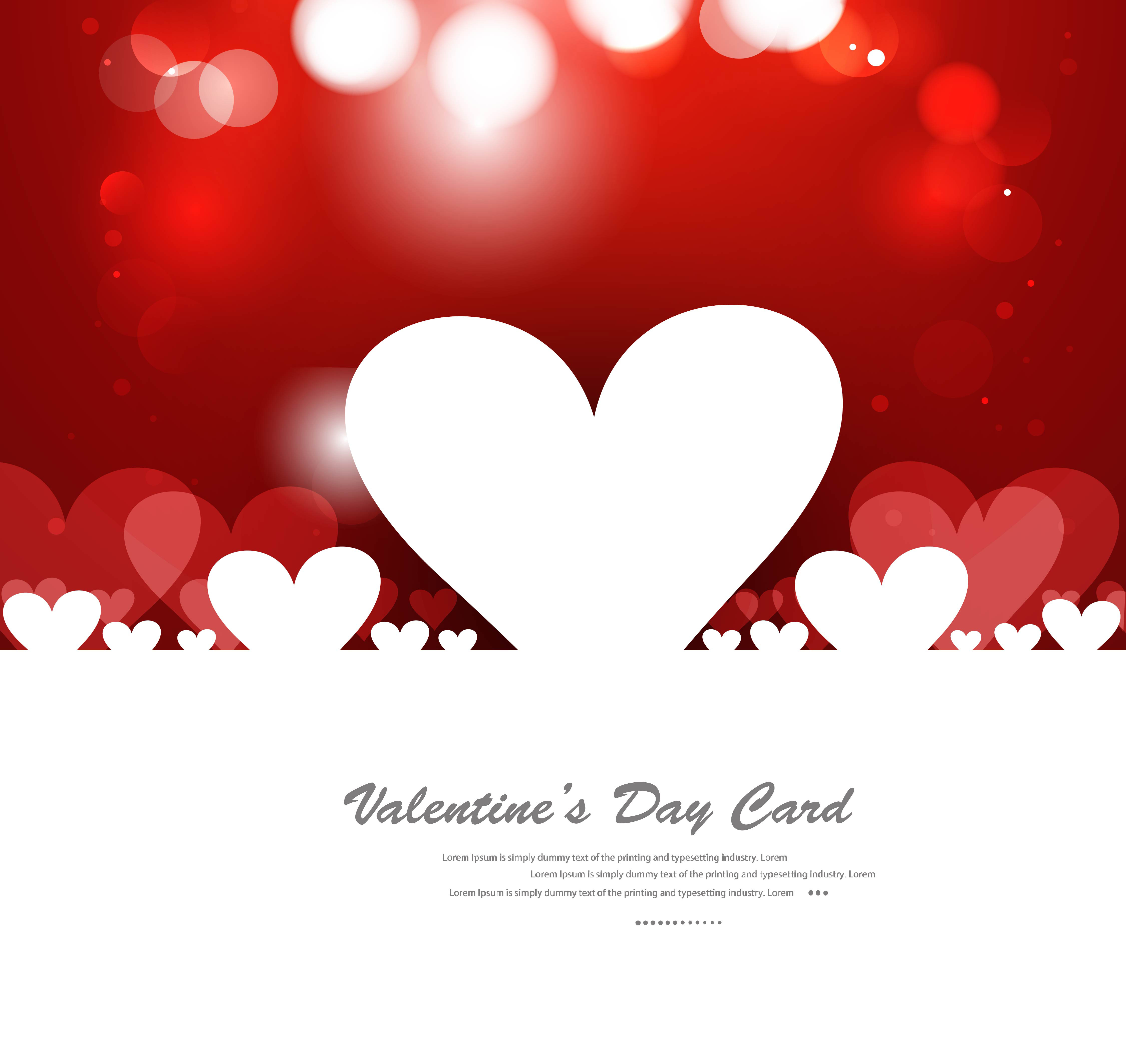 stylish valentine day card element vector