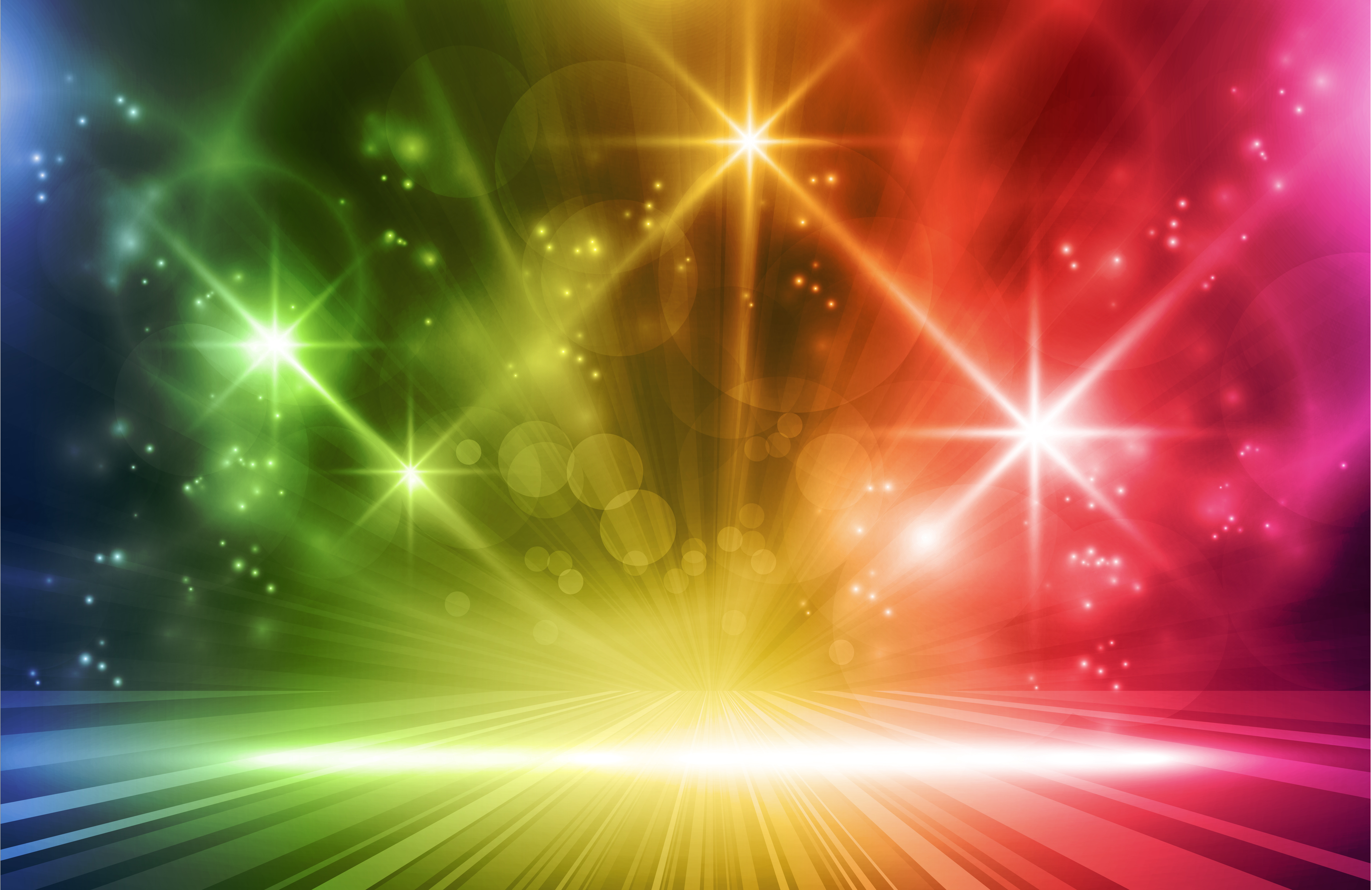 vector shiny rainbow background