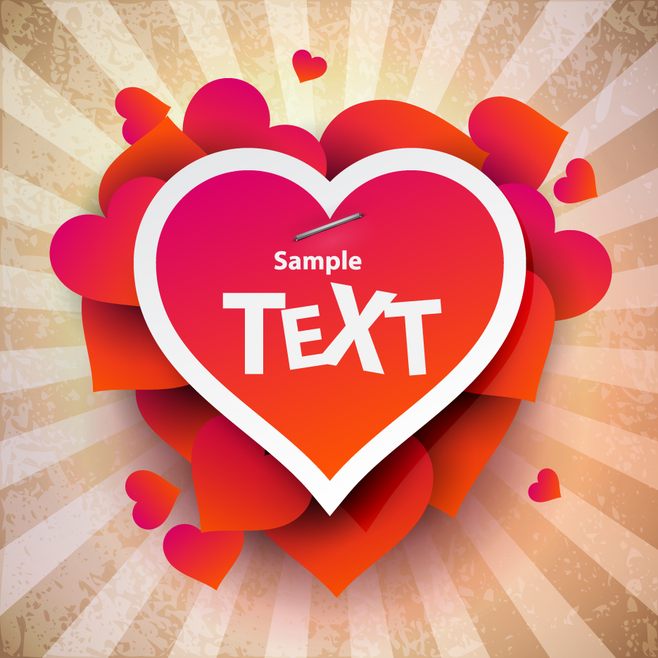 romantic happy valentine day cards vector