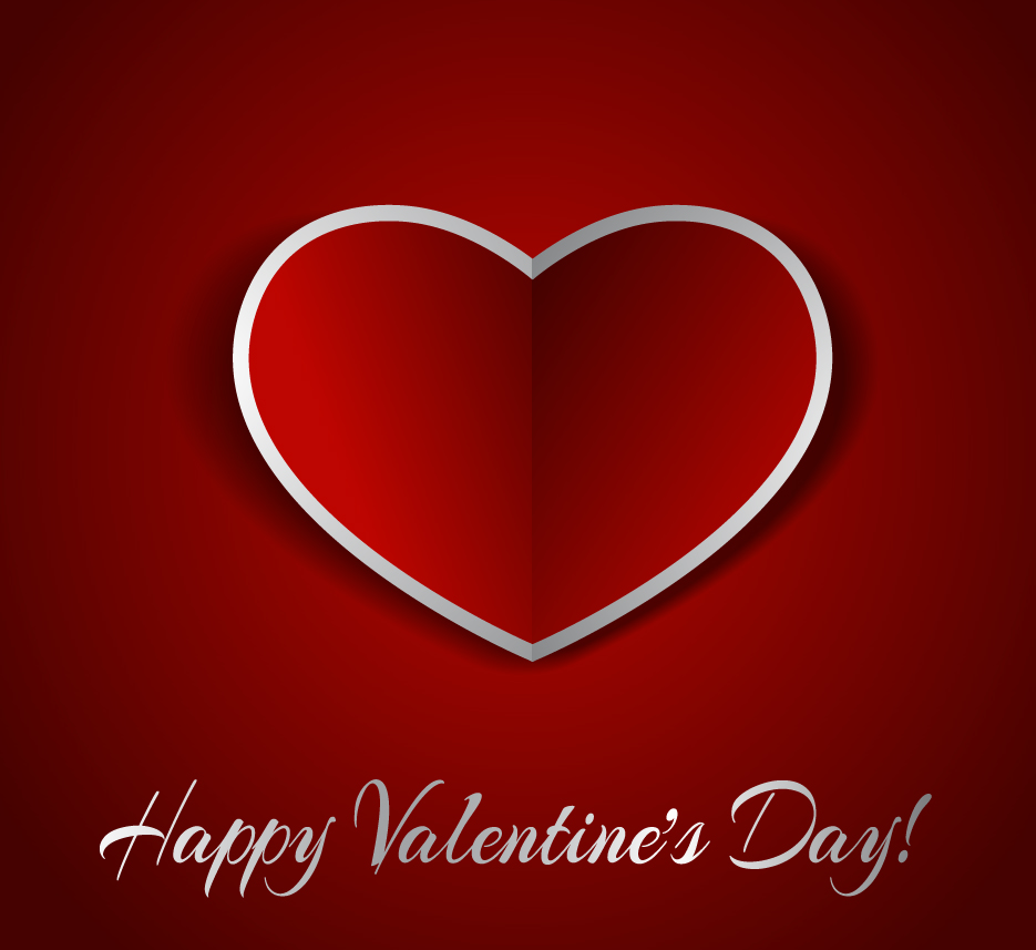 romantic happy valentine day cards vector