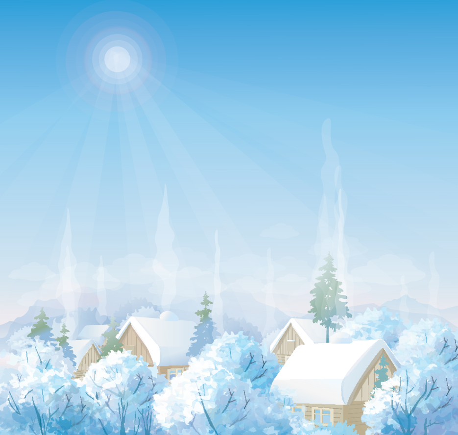 beautiful winter landscapes vector