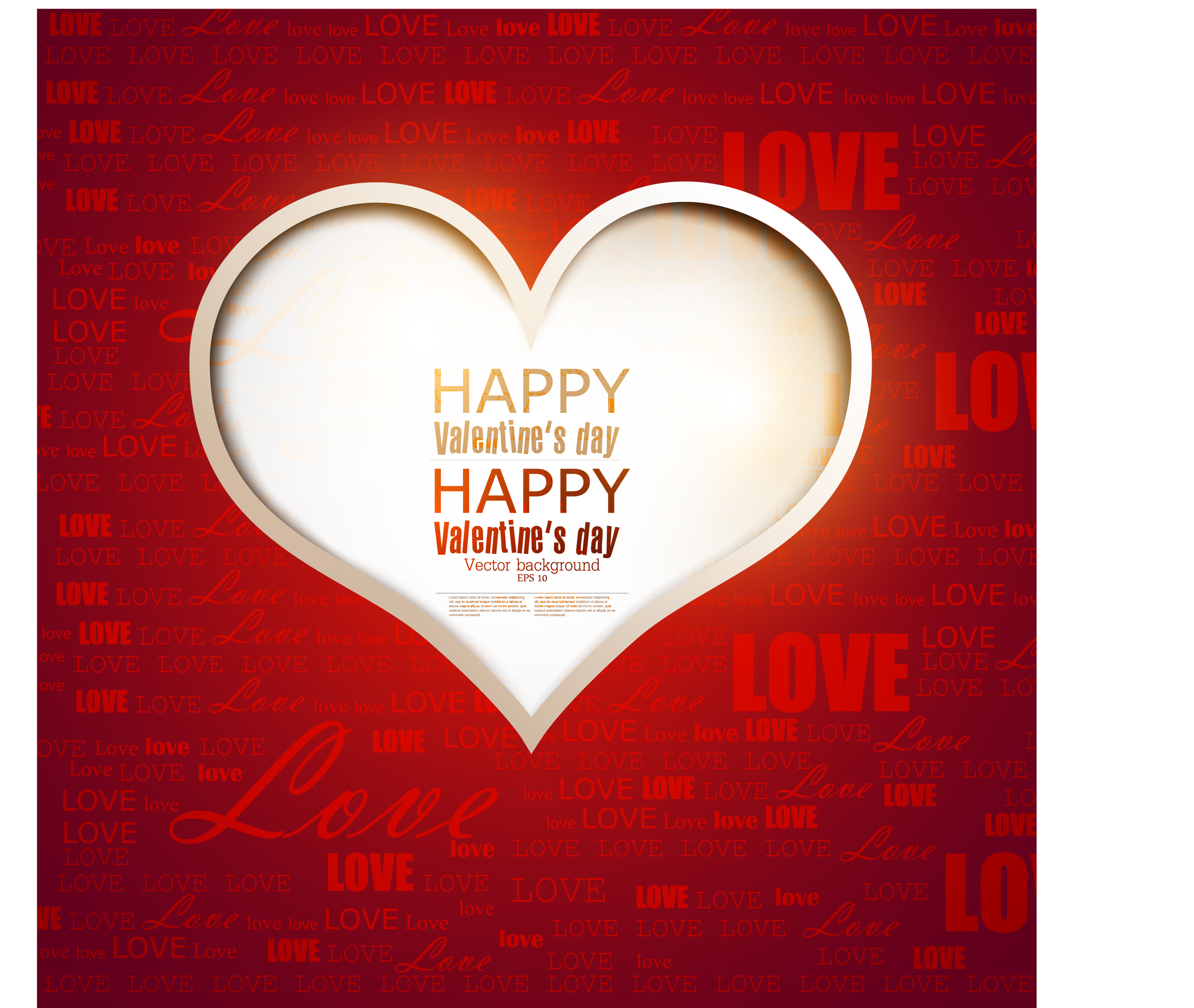 romantic happy valentine day cards vector