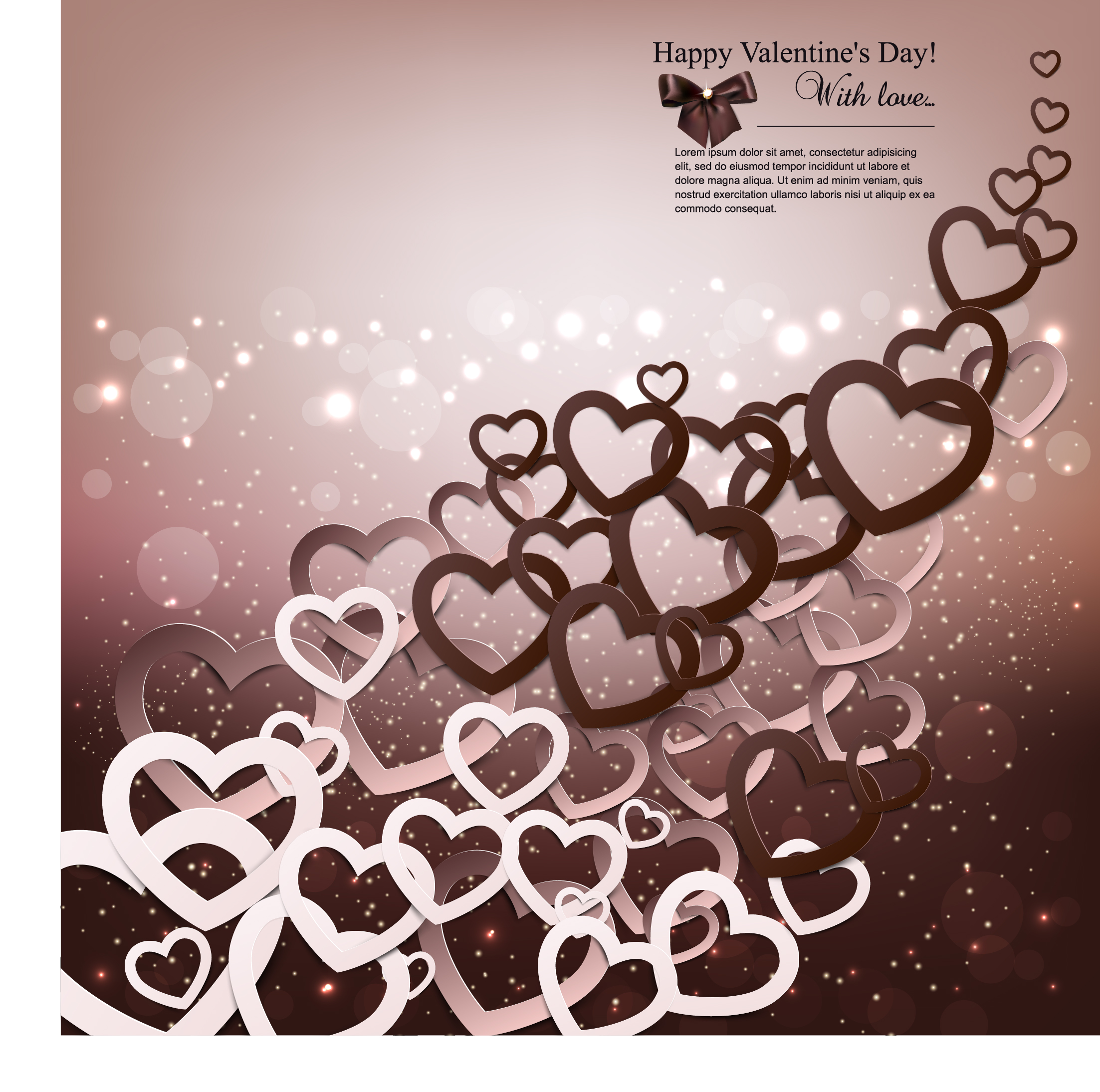 romantic happy valentine day cards vector