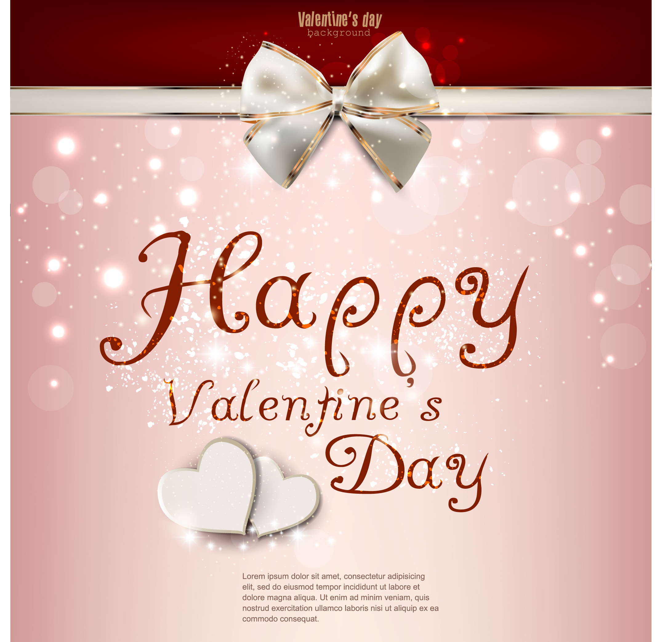 romantic happy valentine day cards vector