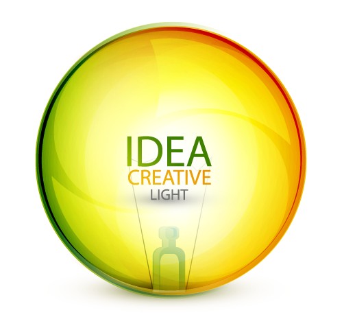 idea creative light design elements vector