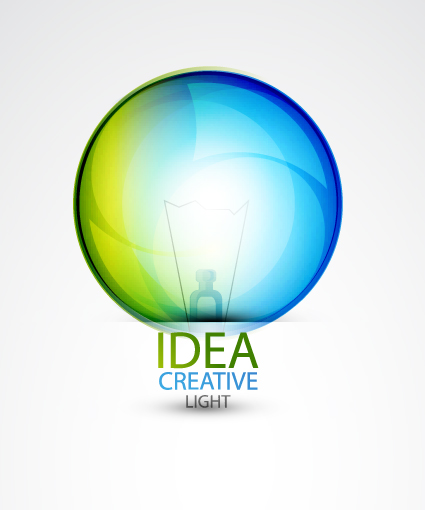 idea creative light design elements vector