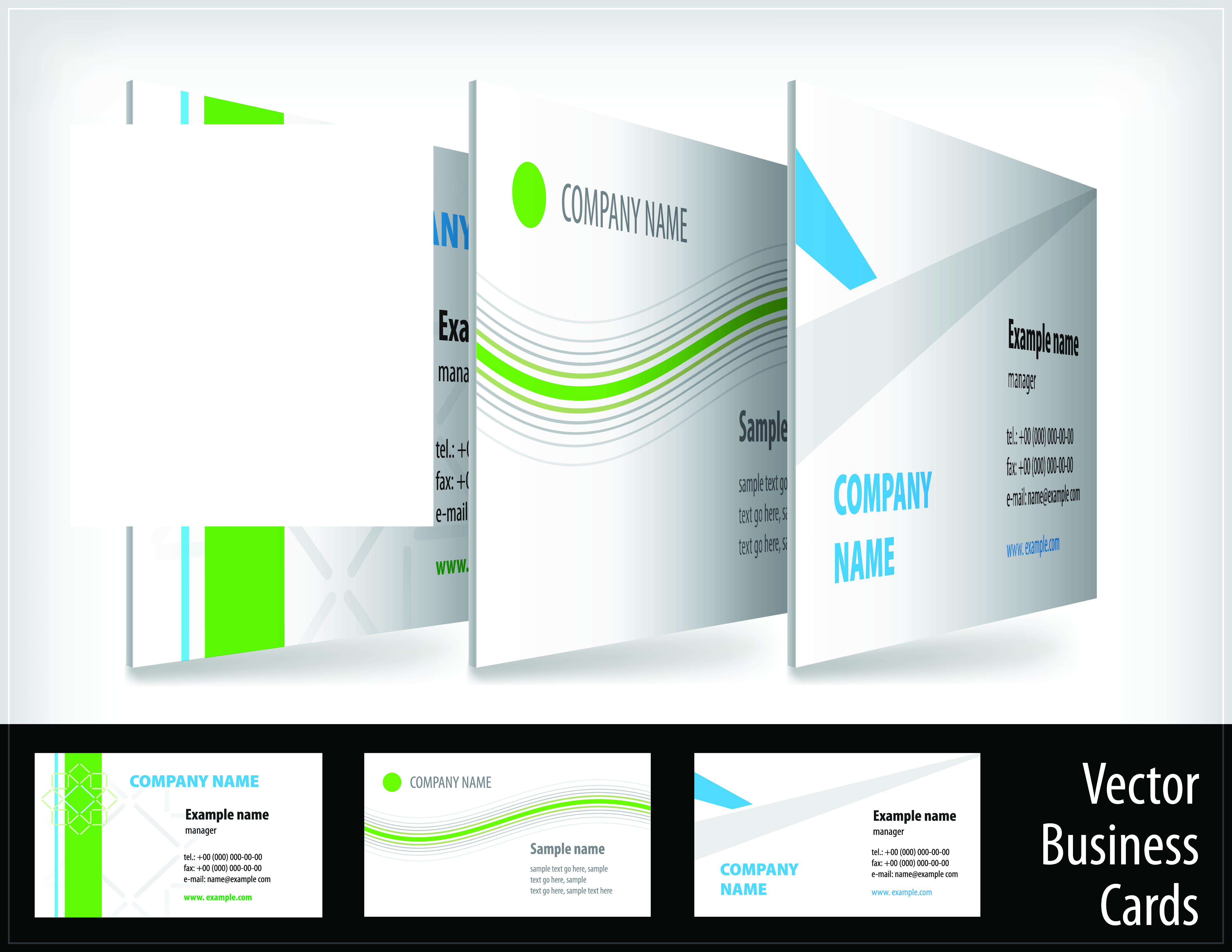 vector set of creative business card elements