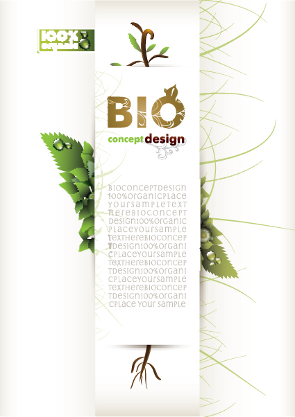 set of bio life vector backgrounds