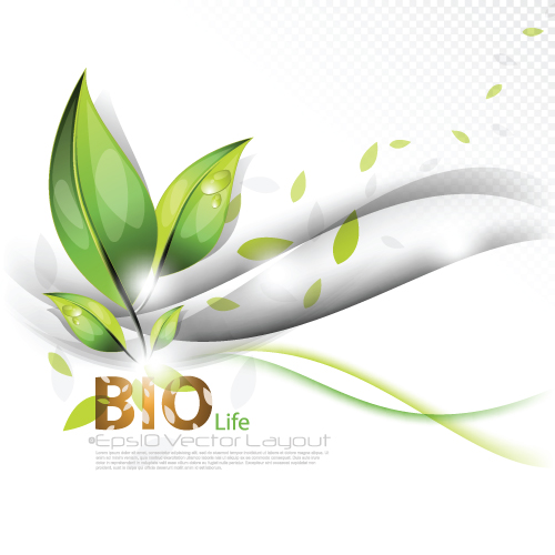 set of bio life vector backgrounds