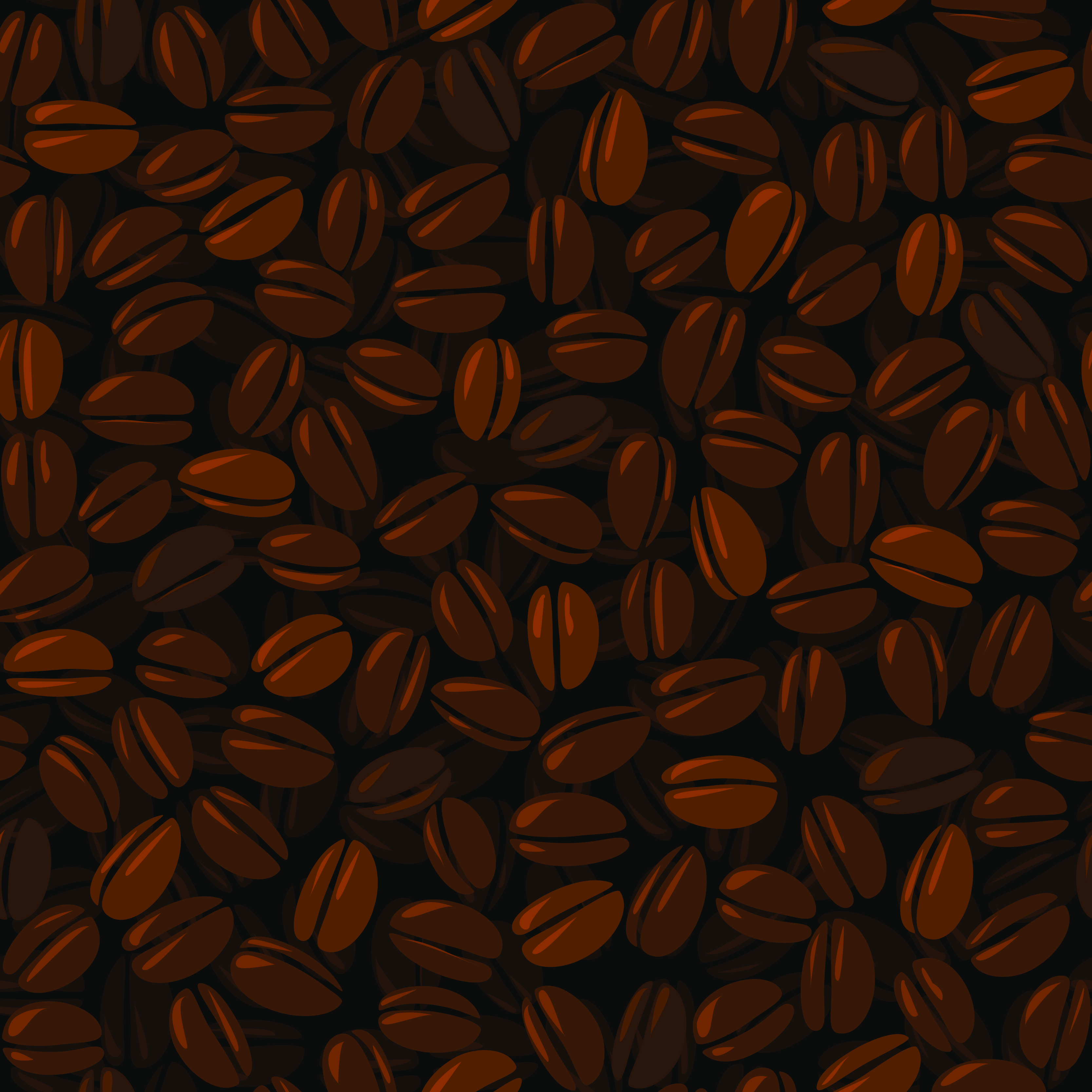 set of dark coffee vector background