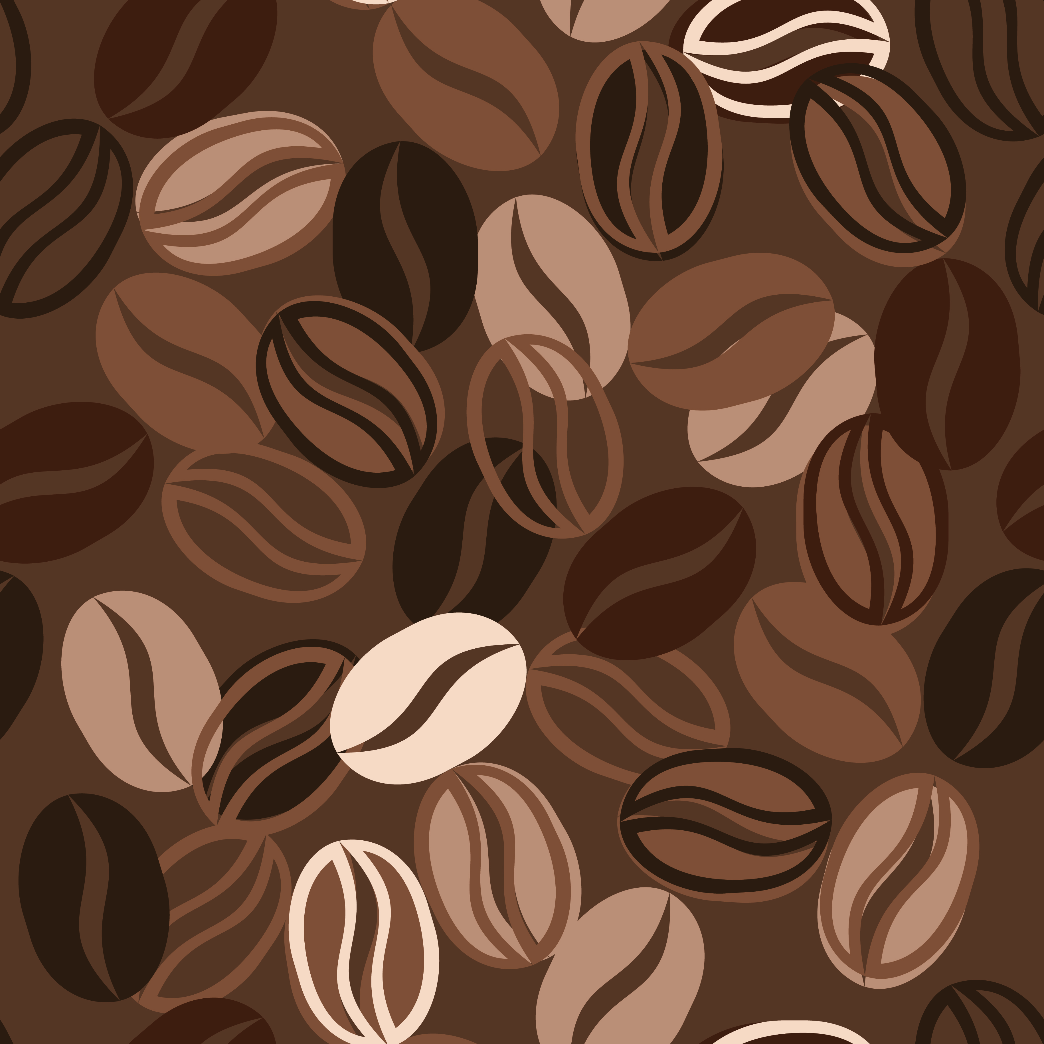 set of dark coffee vector background