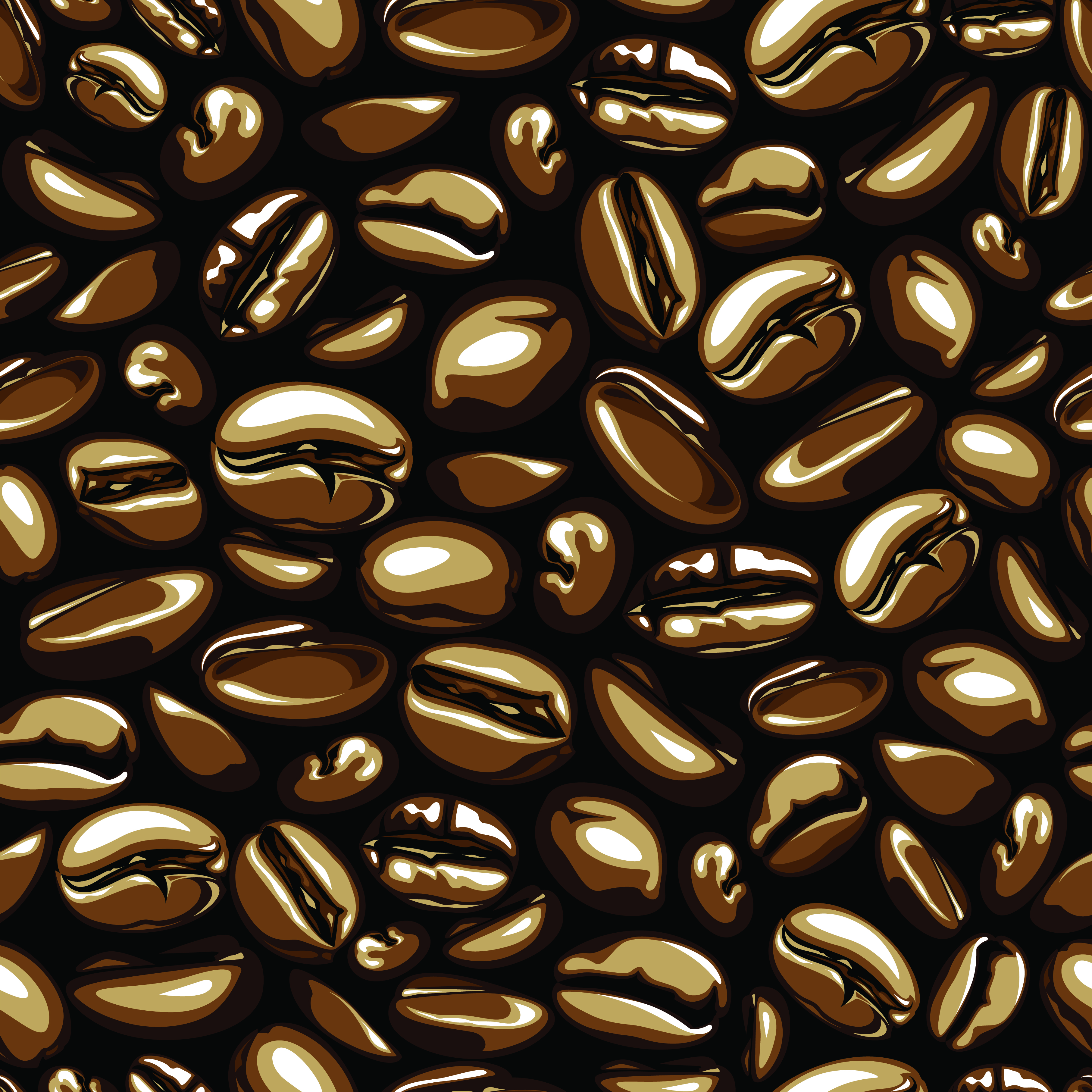 set of dark coffee vector background