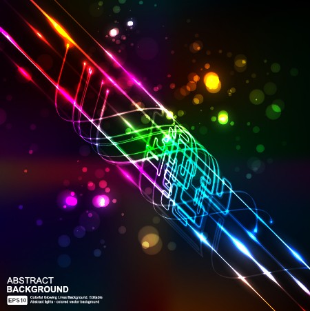 elements of neon abstract vector backgrounds