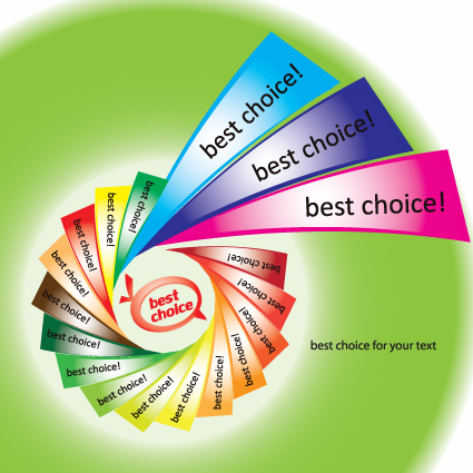 set of best choice sticker vector graphic