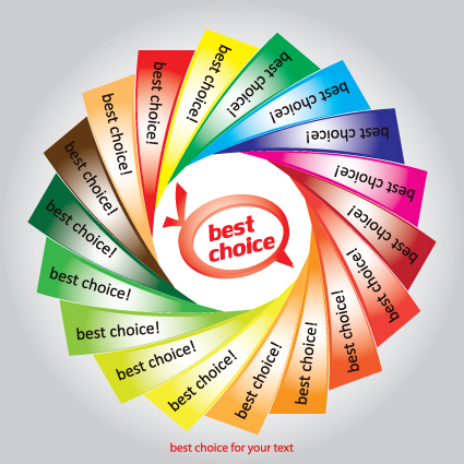 set of best choice sticker vector graphic