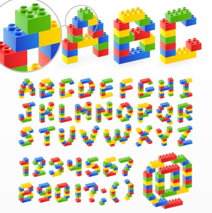 cute original alphabet set vector