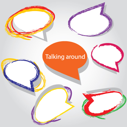 talking around for you text design elements vector