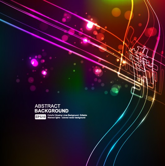 elements of neon abstract vector backgrounds