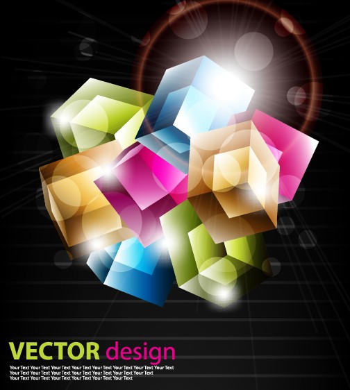 color graphics with dark background vector