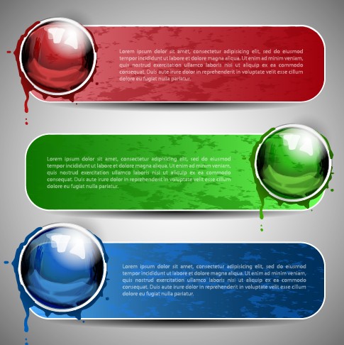 set of art banner for website vector