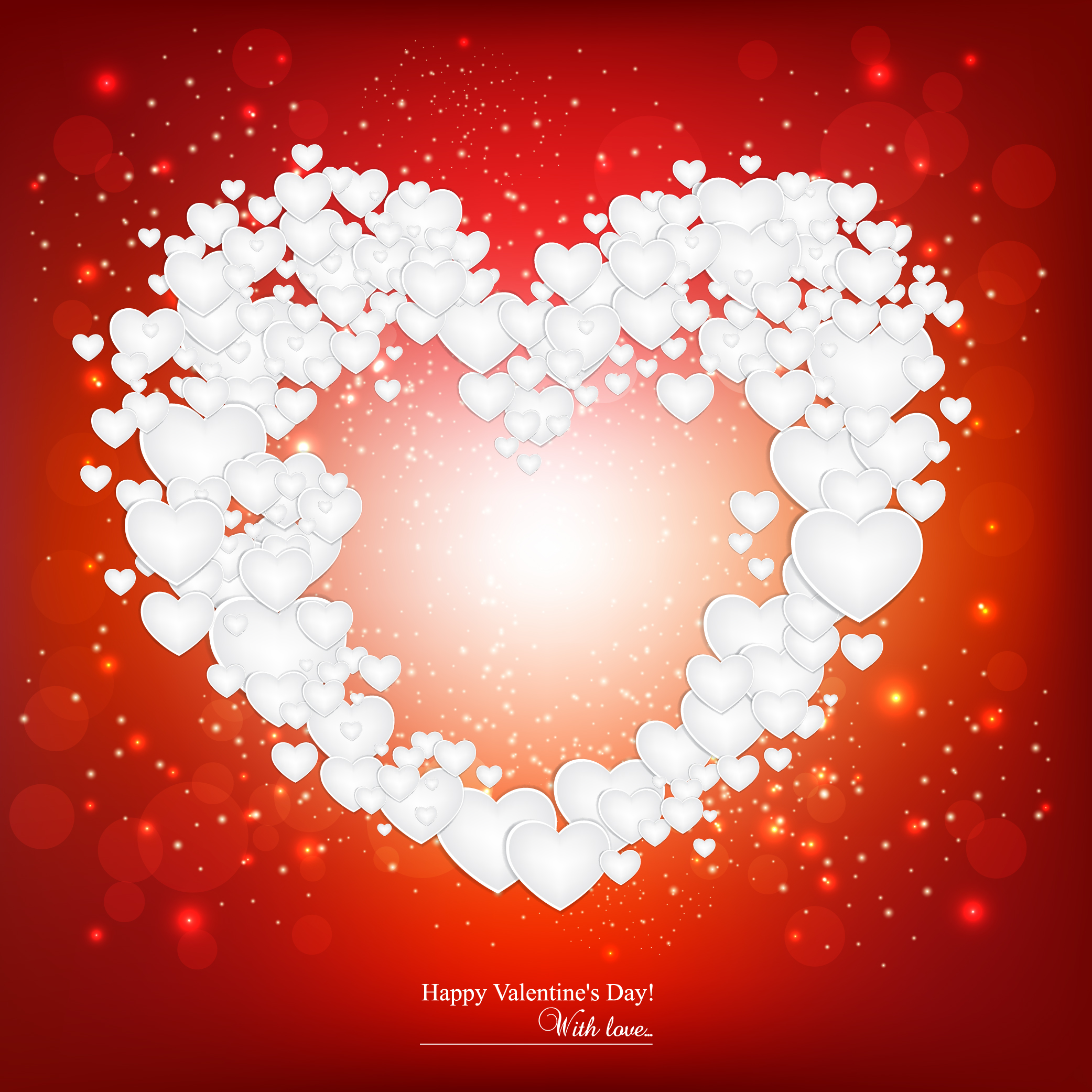 red style valentine cards design elements vector