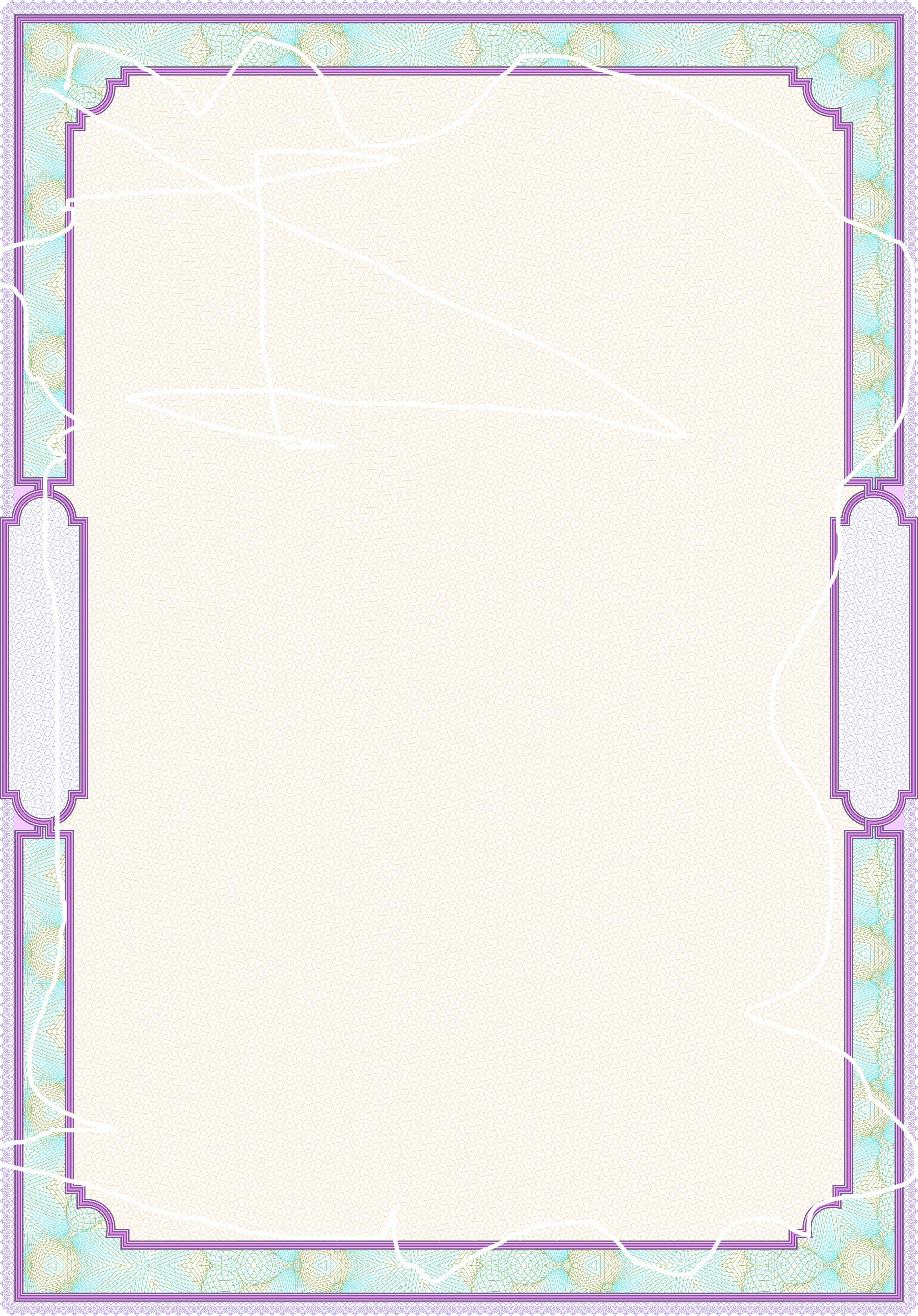 set of frame for guilloche design vector