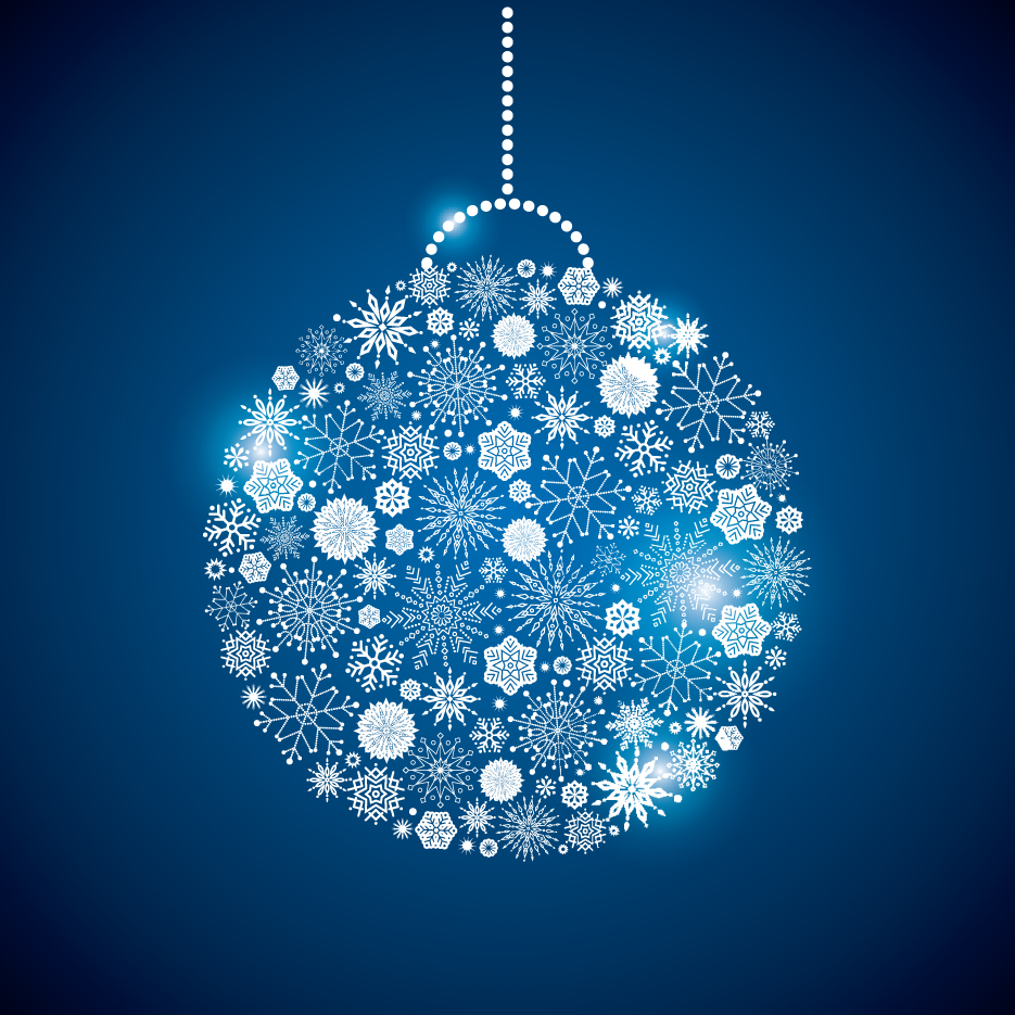 shining snowflakes ornaments design vector graphics