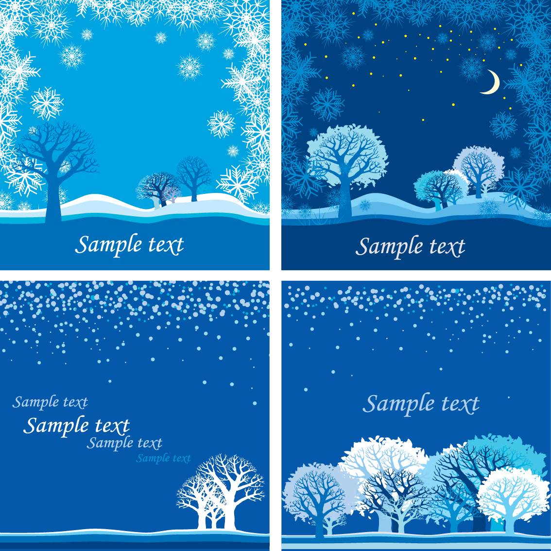 bright winter snow backgrounds art vector