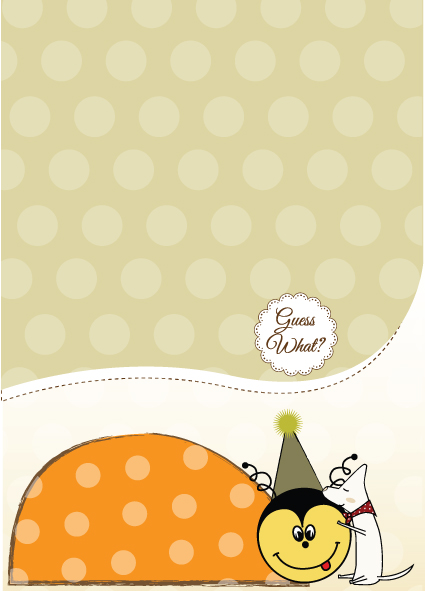 cute baby style postcard design vector