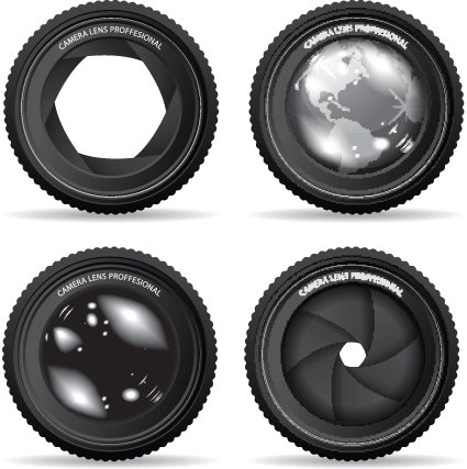 different lens design elements vector