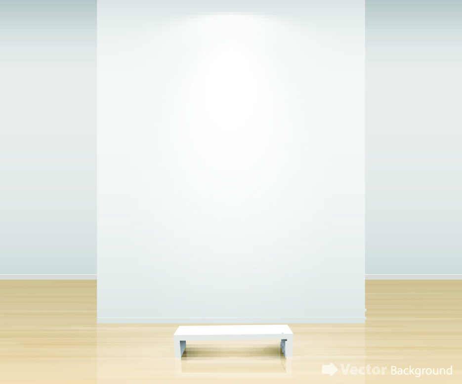 vector of interior gallery backgrounds set