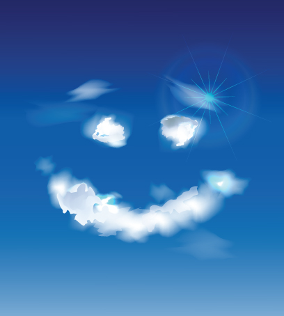 shiny figure cloud vector backgrounds