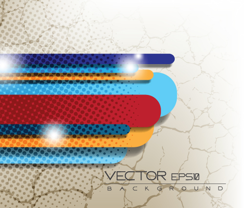 set of color abstract vector background art