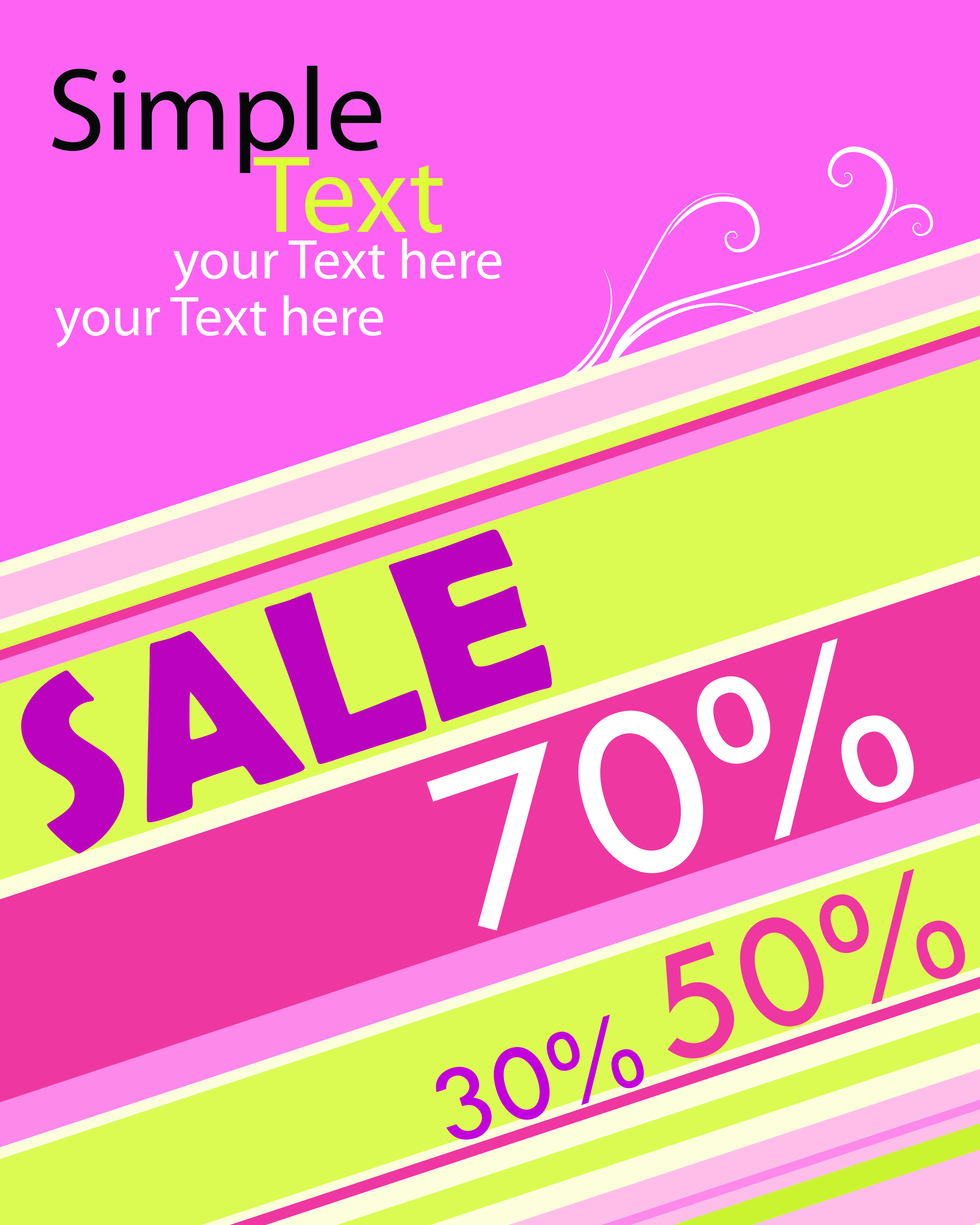 set of poster discount design elements vector graphics