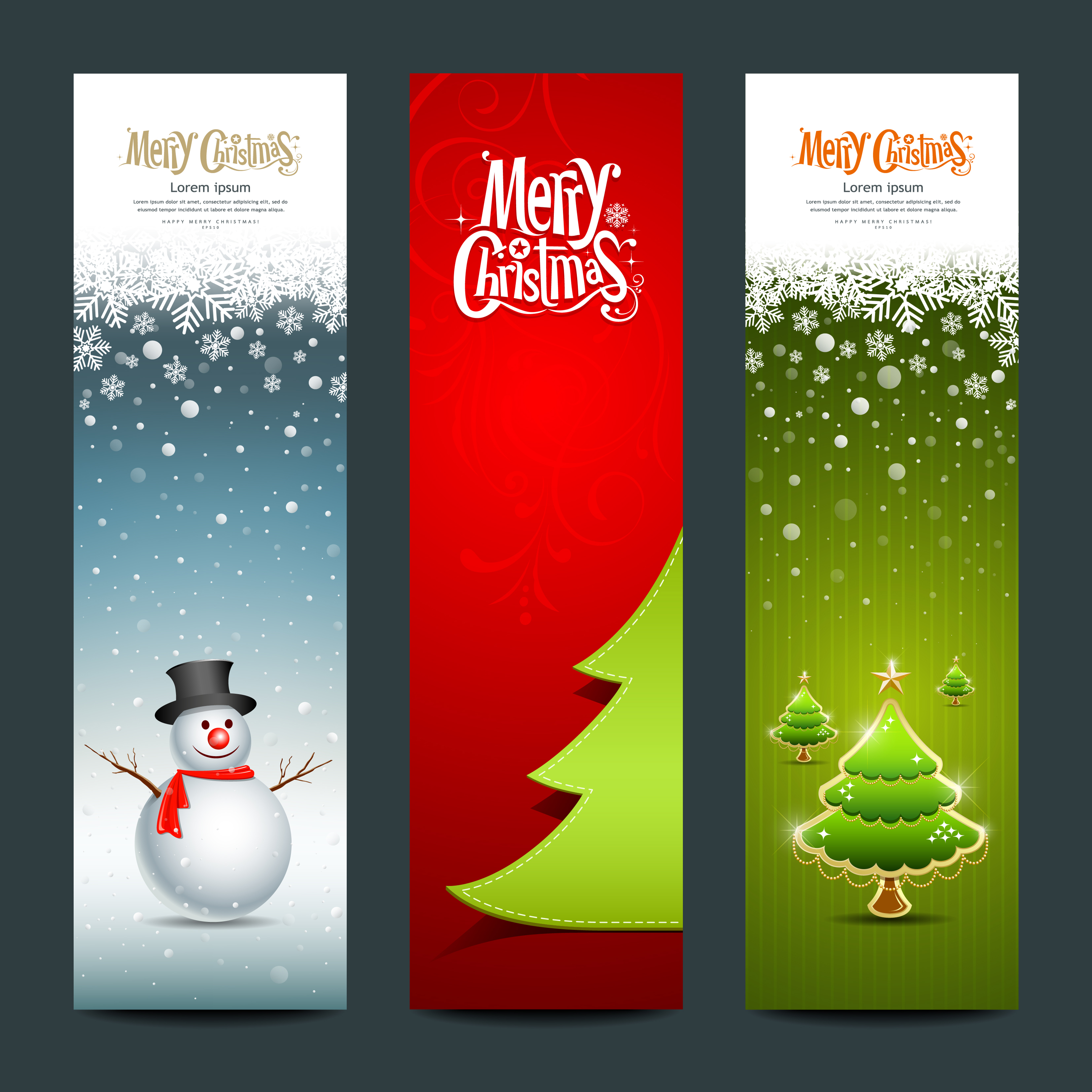 shiny christmas style banner design vector