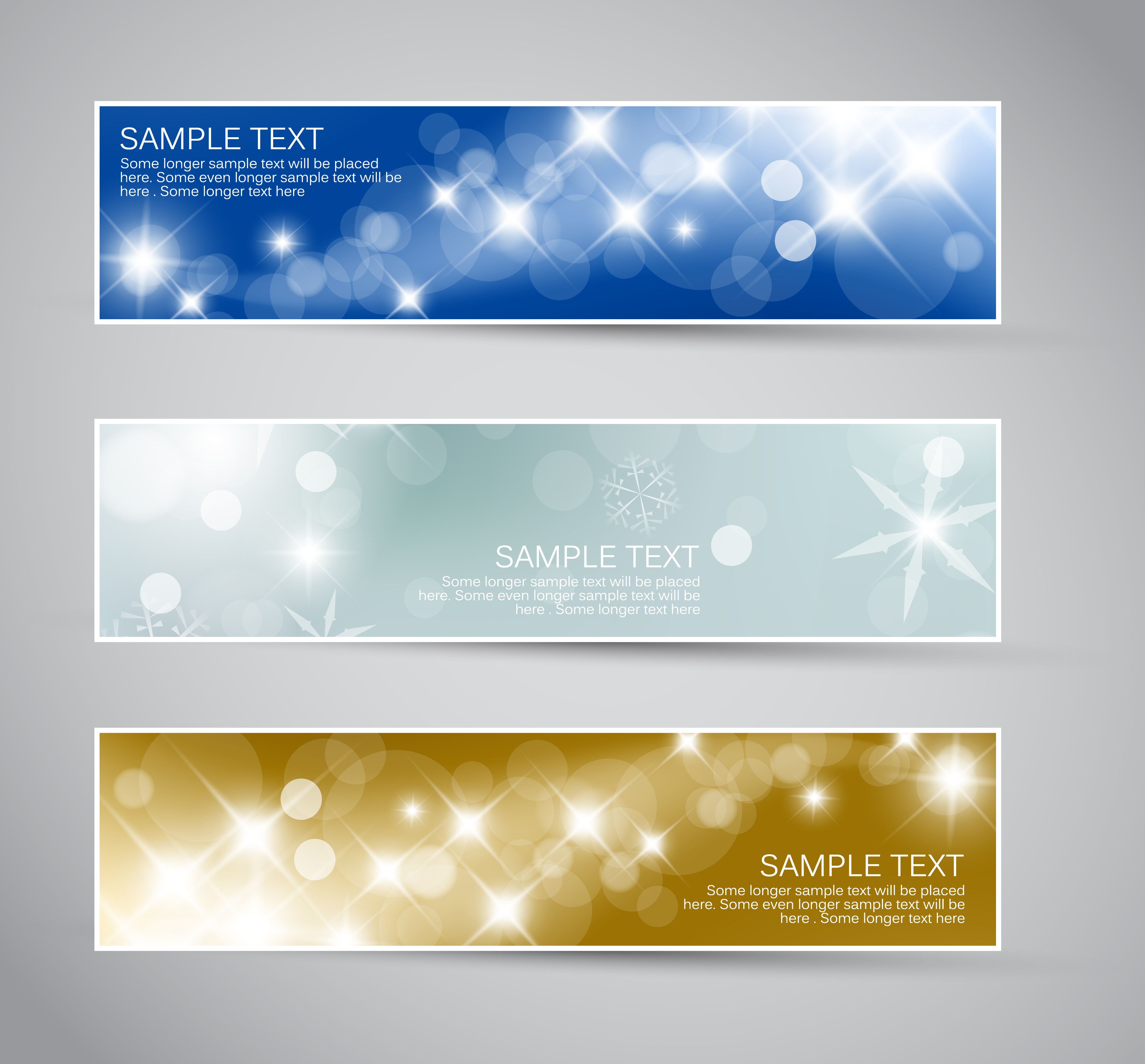 shiny christmas style banner design vector