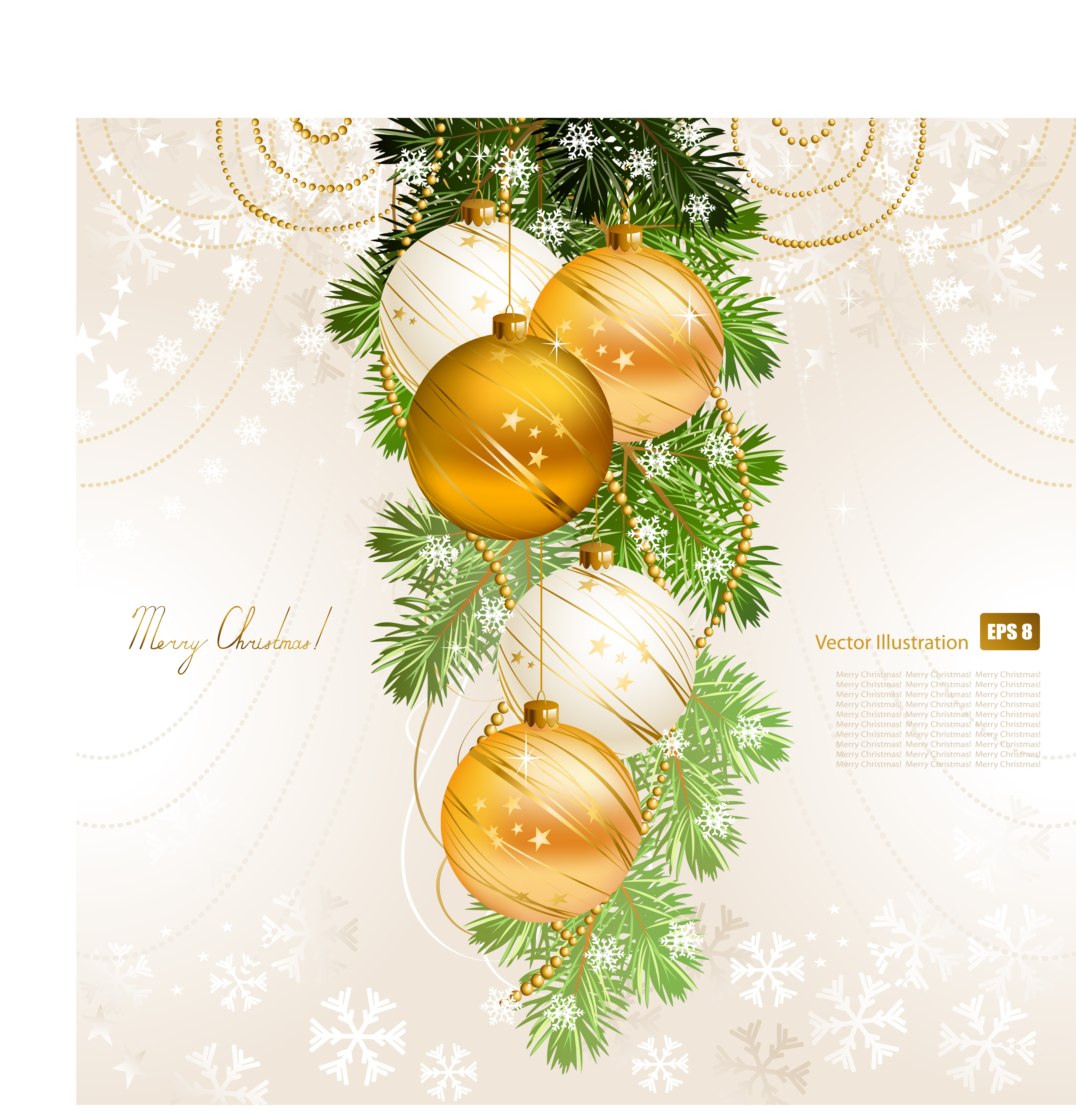 set of brilliant xmas background vector art