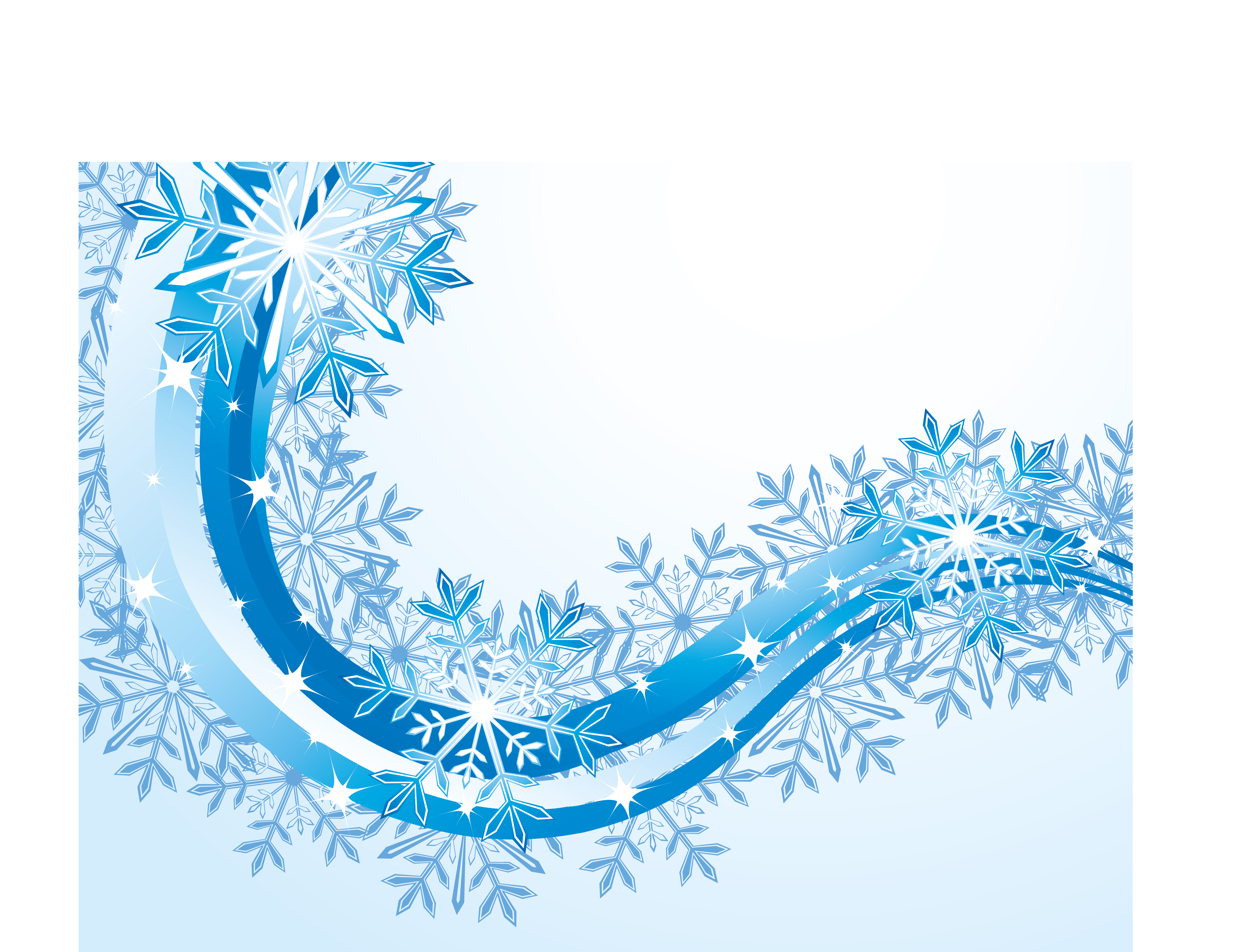 set of snowflake with waves backgrounds art vector