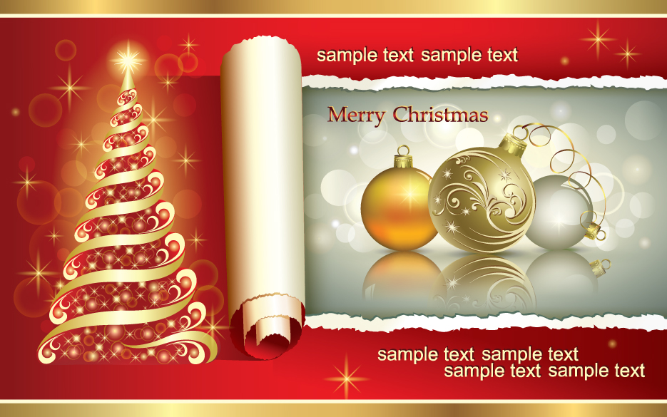 vector set of xmas backgrounds design elements