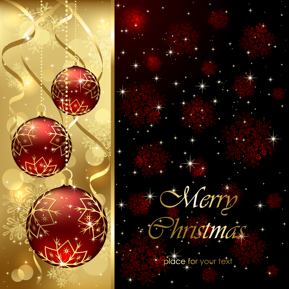 vector set of xmas backgrounds design elements