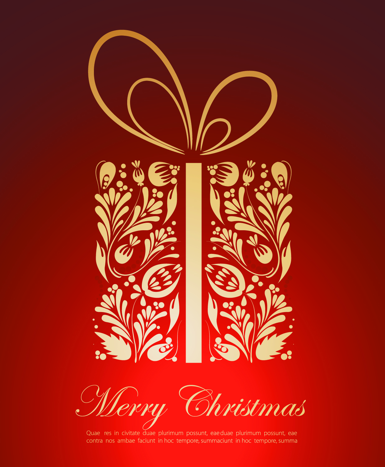 ornate red christmas backgrounds vector