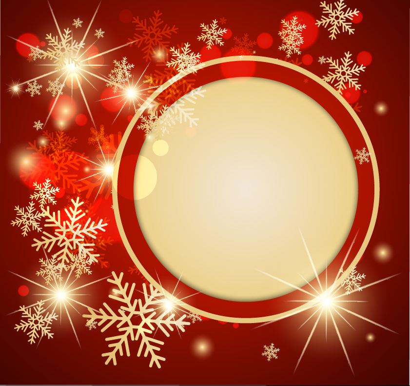 ornate red christmas backgrounds vector